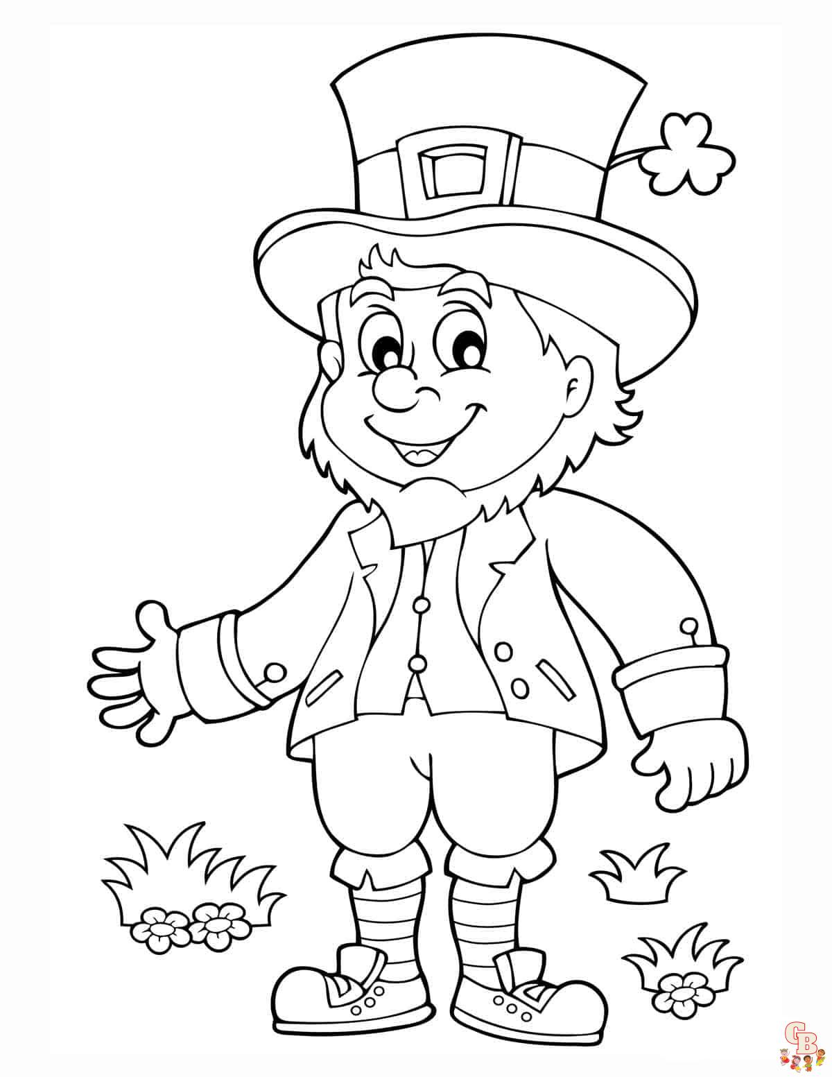 Free printable leprechaun coloring pages for kids