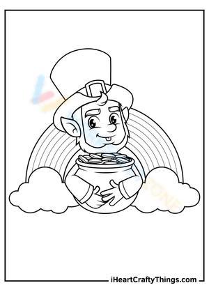 Free collection of leprechaun coloring pages for kids