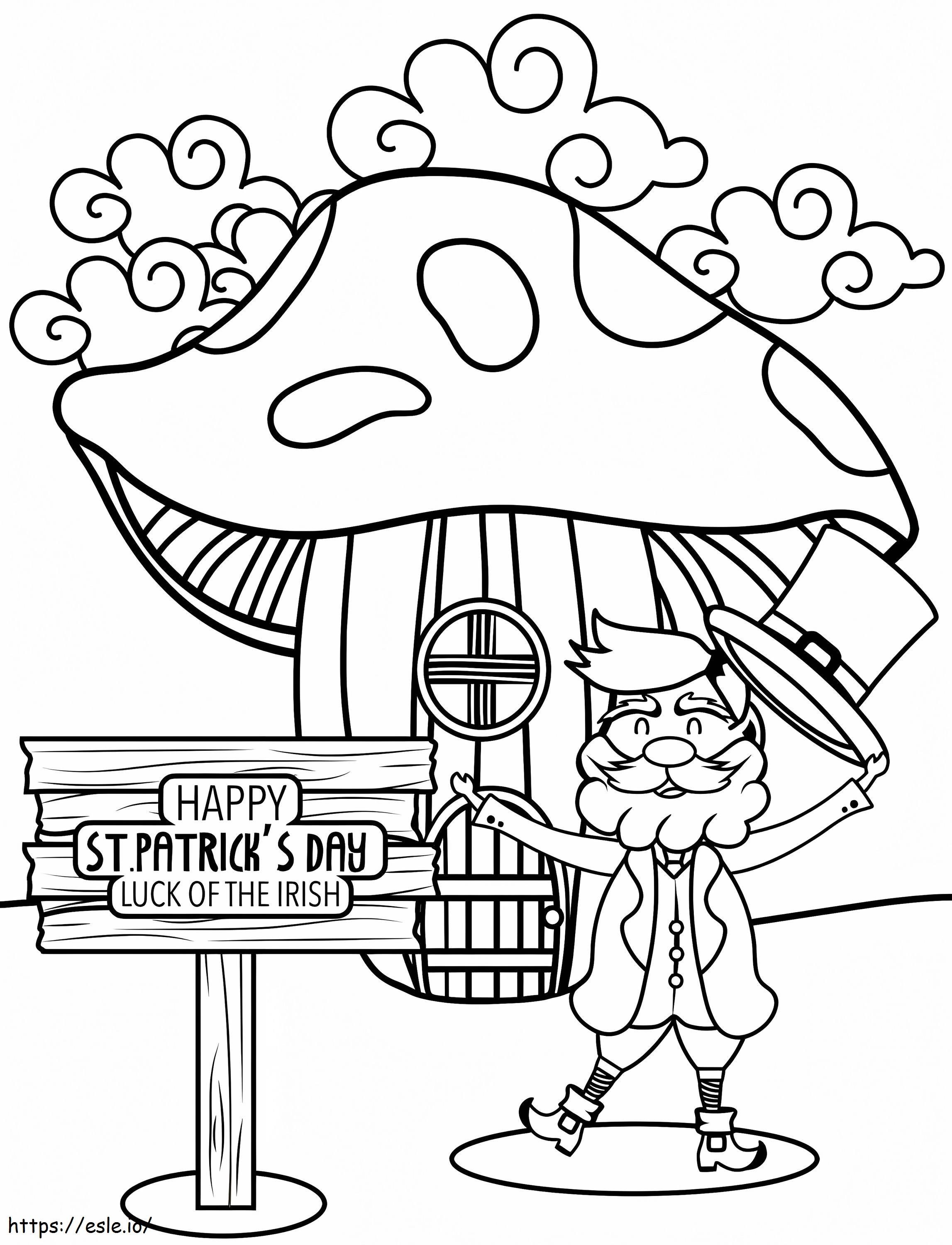 Print happy st patricks day coloring page