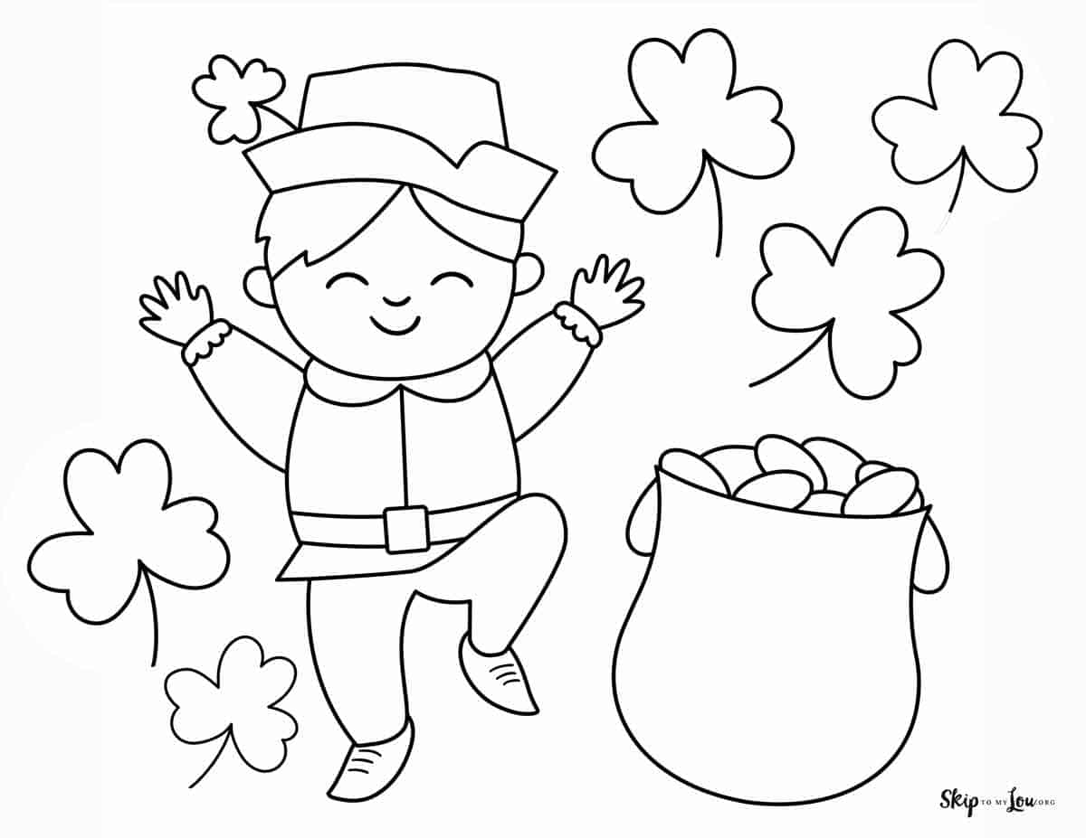 Leprechaun coloring pages skip to my lou