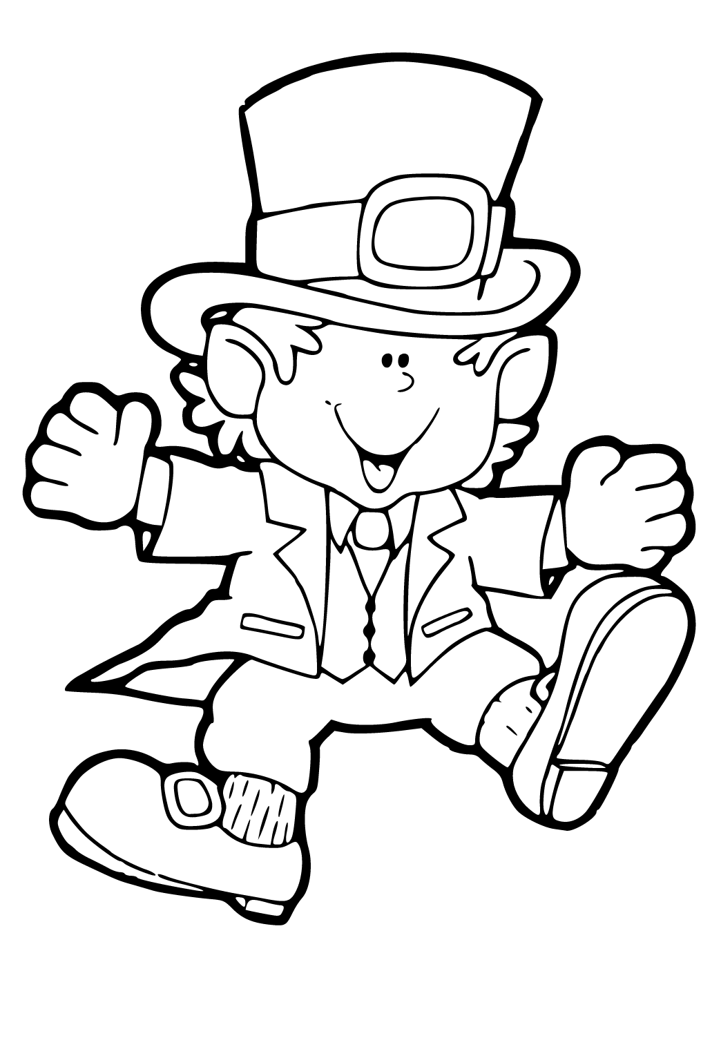 Free printable leprechaun bounce coloring page sheet and picture for adults and kids girls and boys