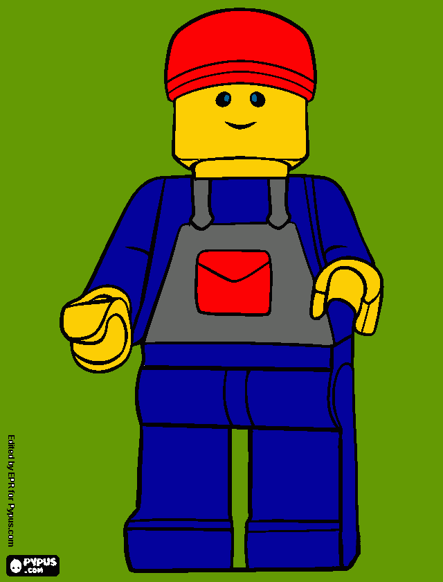 Lego man coloring page printable lego man