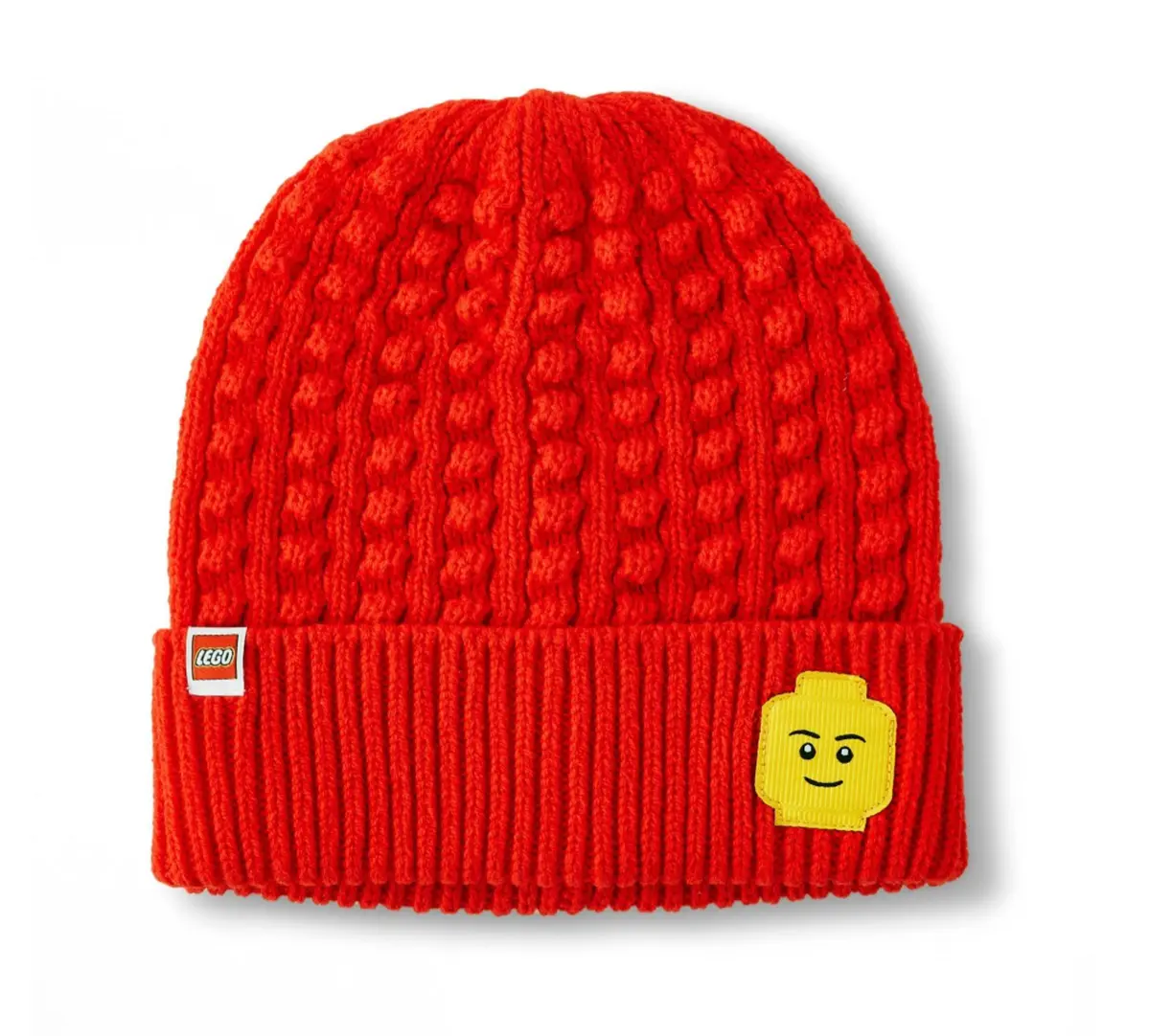 Adult lego minifigure patch beanie hat