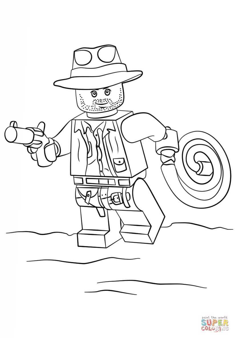 Lego indiana jones coloring page free printable coloring pages