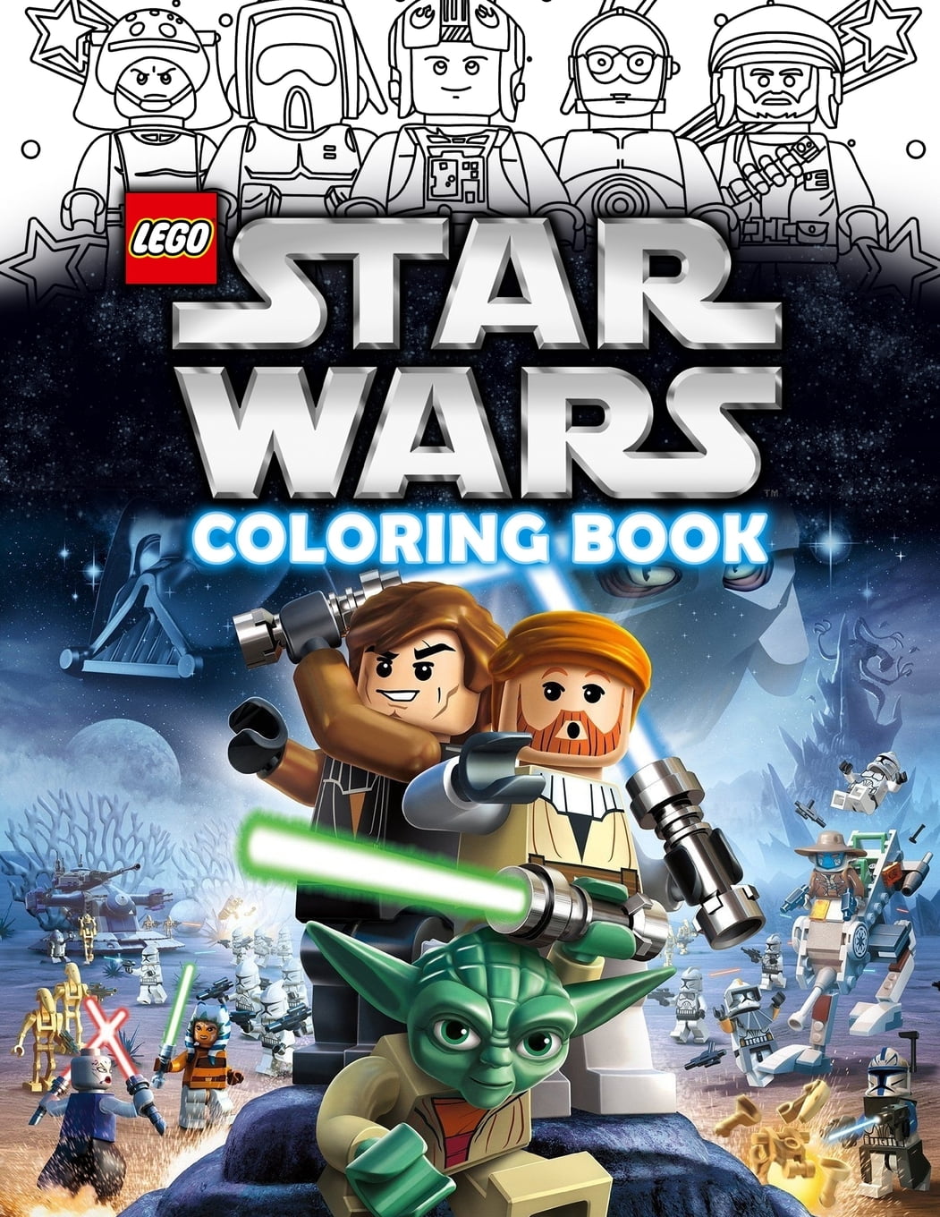 Lego star wars coloring book lego star wars jumbo coloring book with premium images for all ages paperback