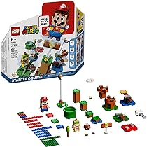 Lego super mario adventures with mario starter course set buildable toy game birthday gift for super mario bros fans and kids ages and up with interactive mario figure and bowser