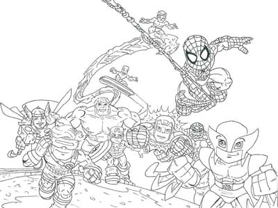 Updated avengers coloring pages