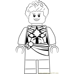 Lego captain marvel coloring pages for kids