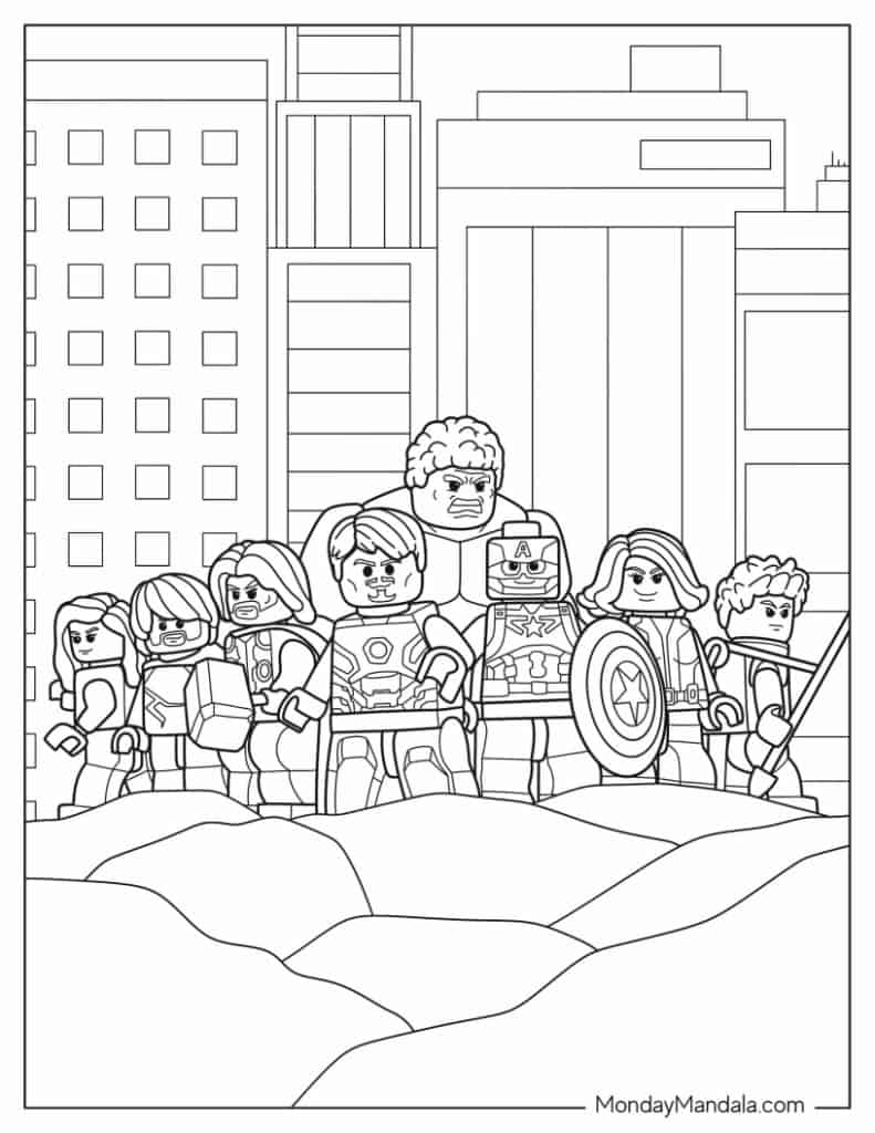 Marvel avengers coloring pages free pdf printables