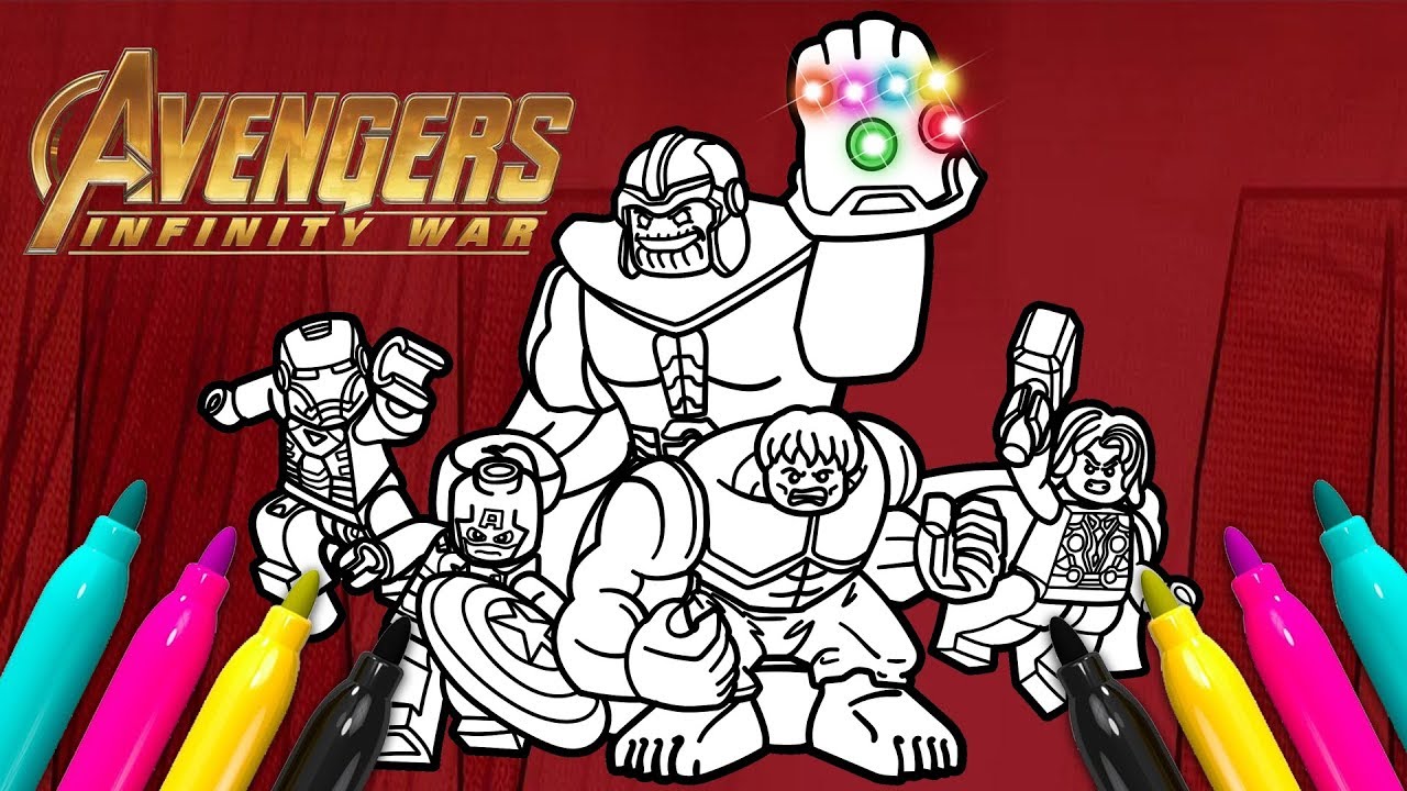 Avengers thanos coloring page lego superheroes series