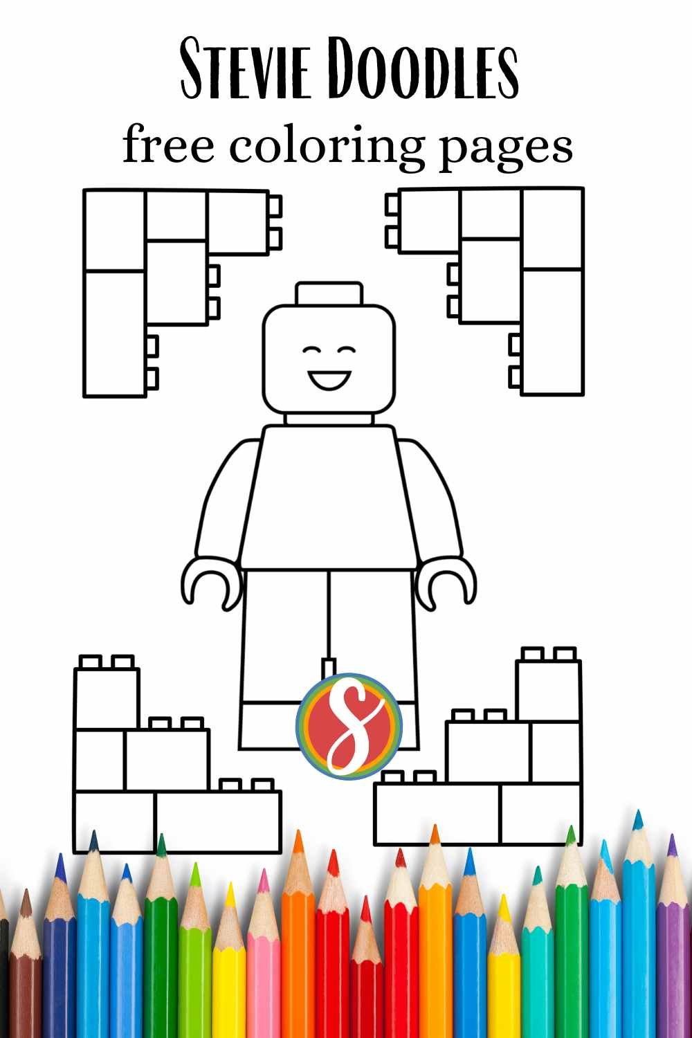 Free lego coloring pages â stevie doodles