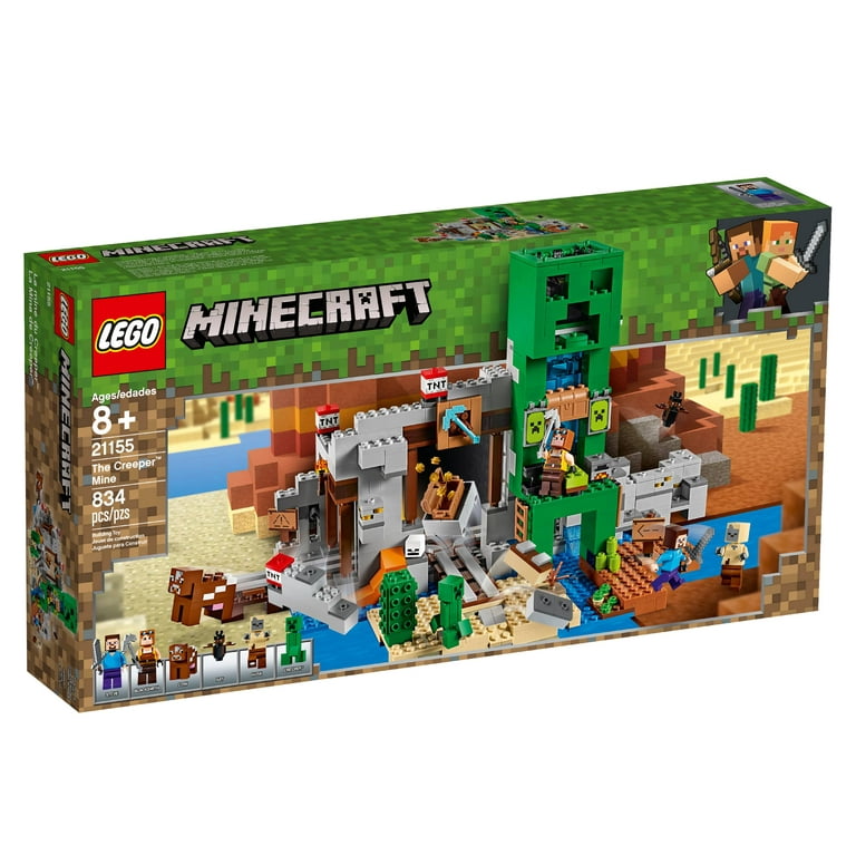 Lego minecraft the creeper mine toy rail track building set pieces