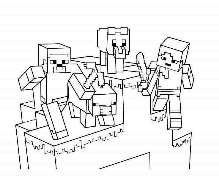 Free and fun minecraft coloring pages for everyone