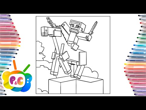 Minecraft coloring page