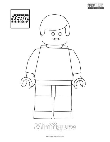 Lego minifigure coloring page