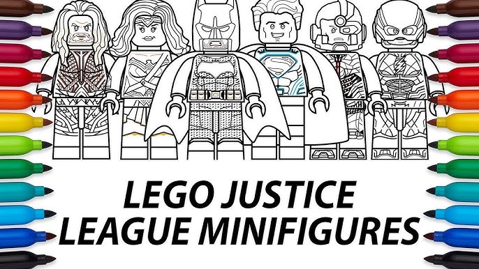 Lego justice league coloring page dc coics superheroes coloring