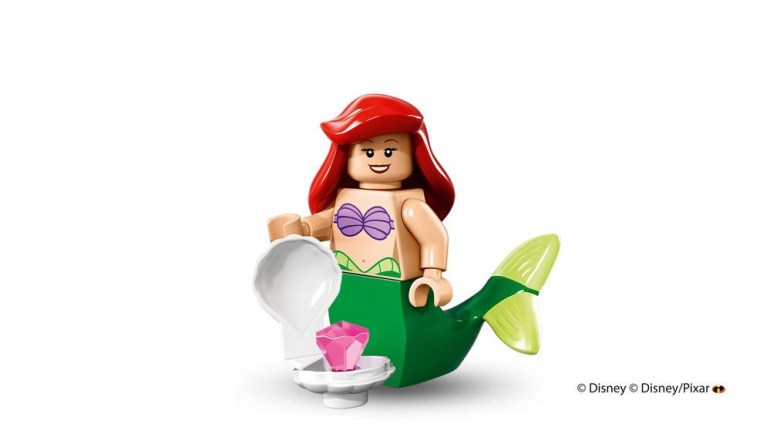 Free lego printable coloring page of ariel from the little mermaid â