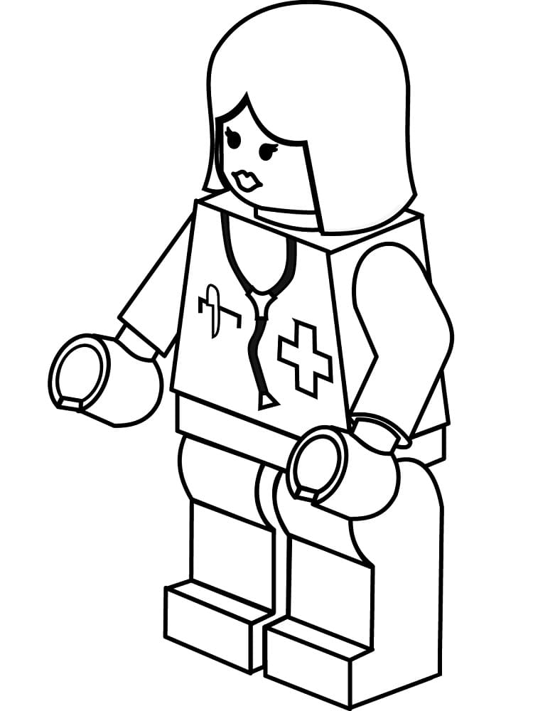 Lego doctor coloring page