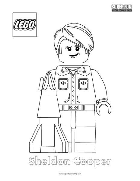 Sheldon cooper minifigure coloring page