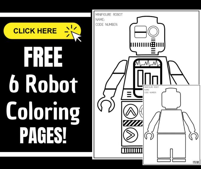 Lego robot coloring pages