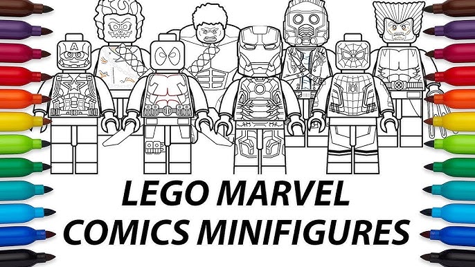 Avengers infinity war cover coloring page arvel lego superheroes