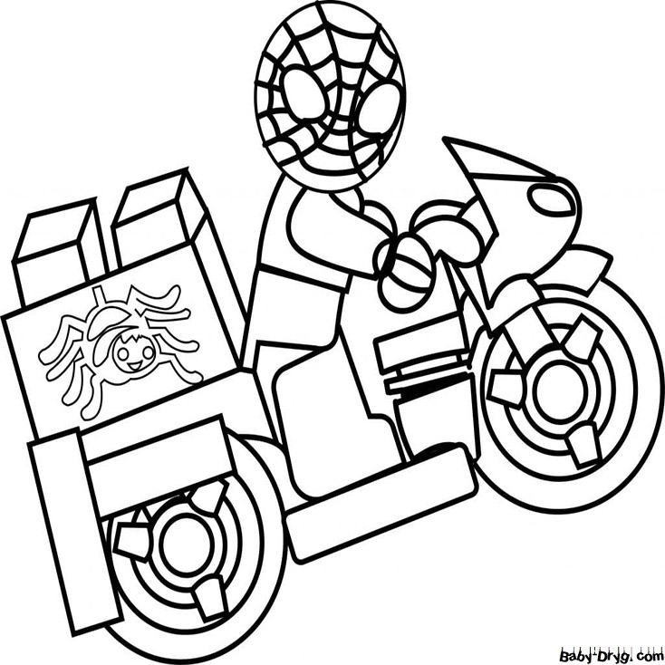 Coloring page lego spider