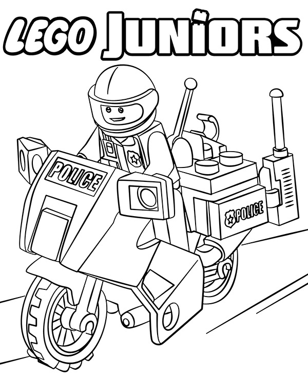 Lego policeman coloring sheets police