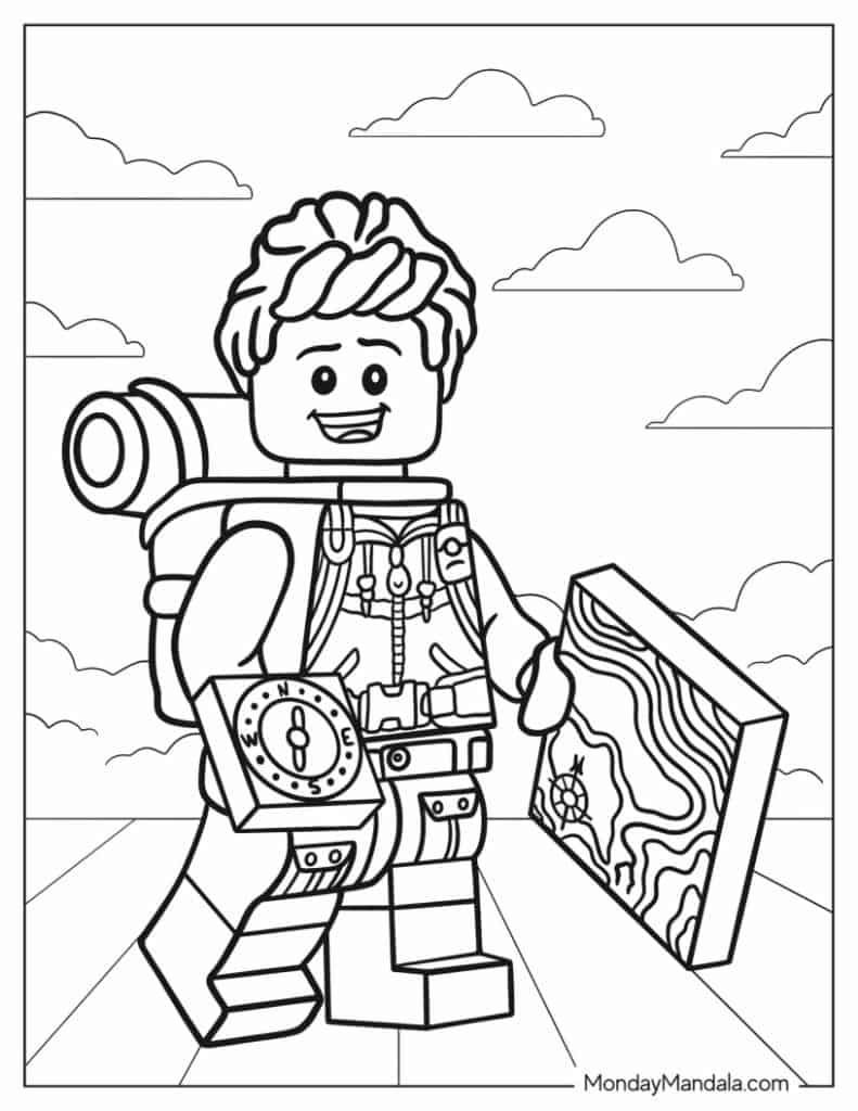 Lego coloring pages free pdf printables