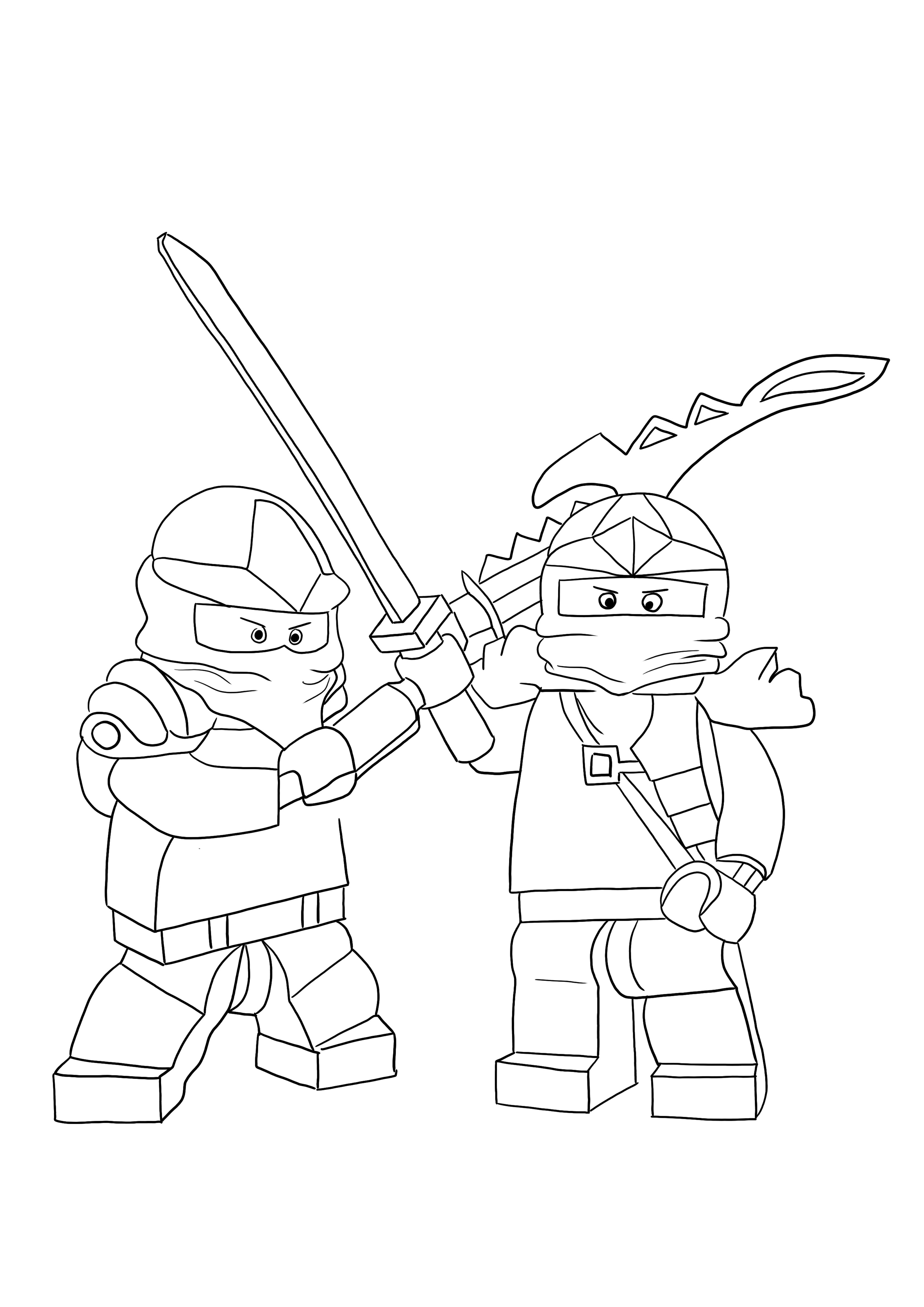 Easy coloring of lego ninjago zx series to download or print