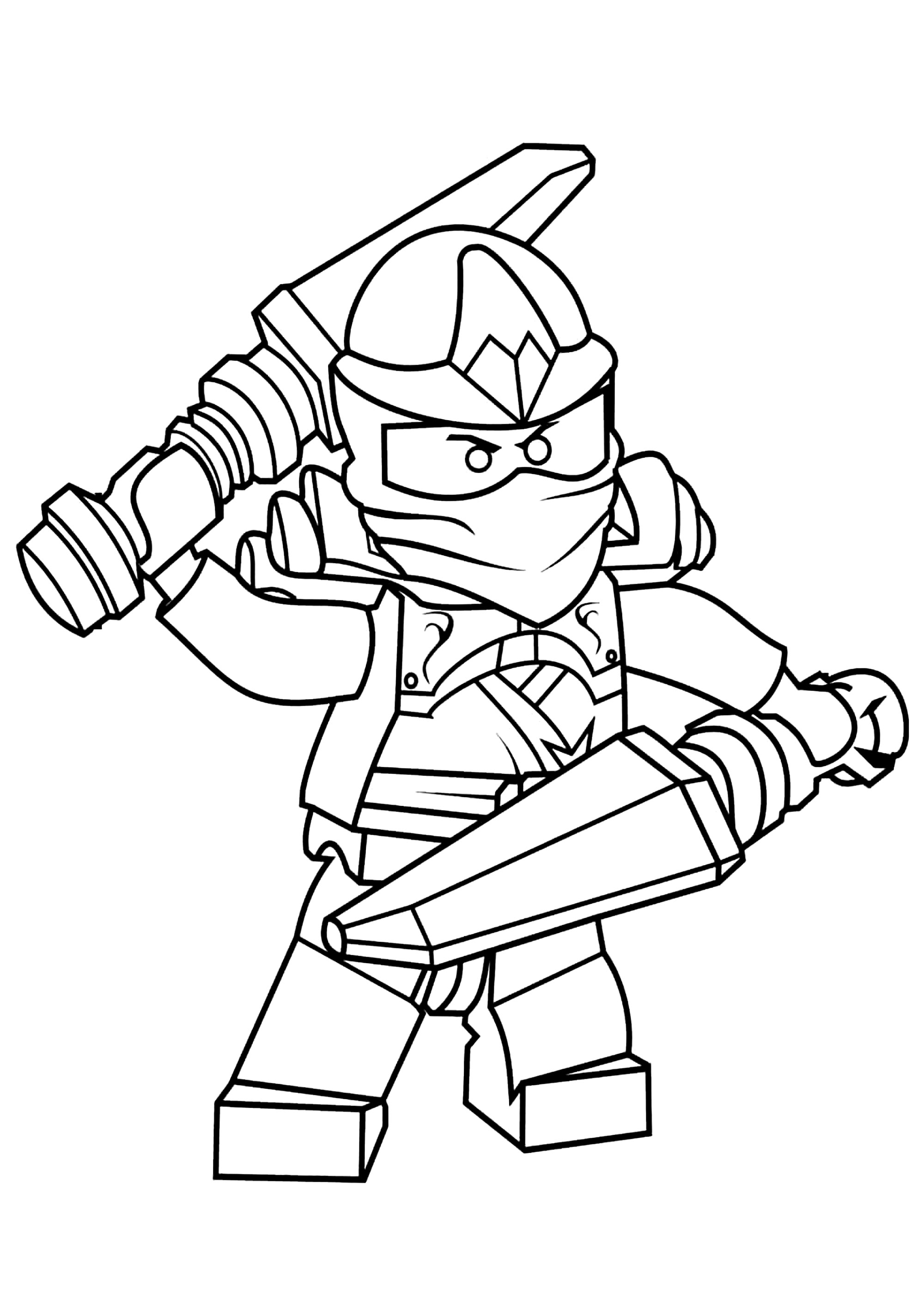 Lego ninjago character to color