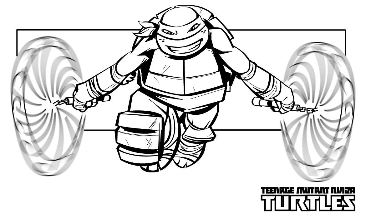 Teenage mutant ninja turtles coloring pages michelangelo