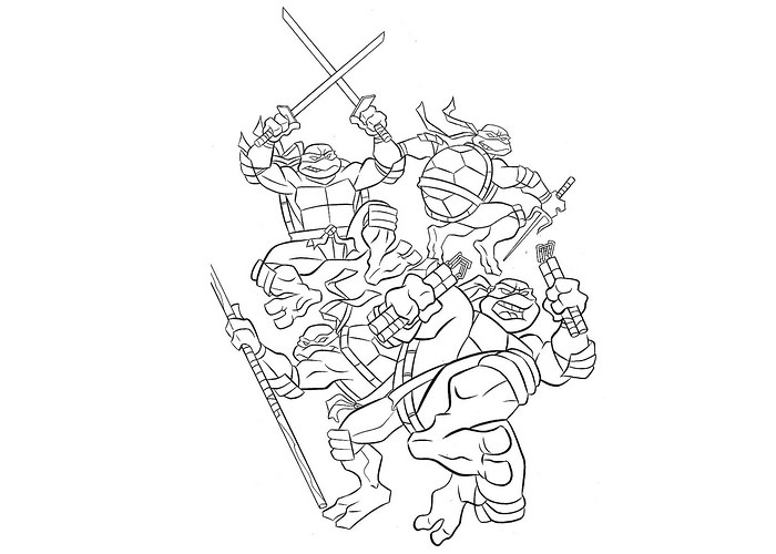 Teenage mutant ninja turtles coloring pages