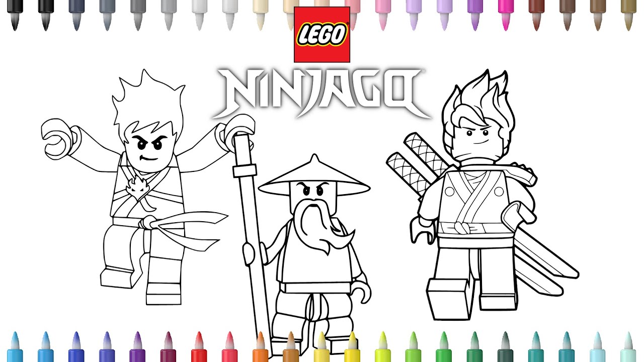 Lego ninjago new coloring pages how to draw all characters from lego ncs