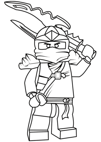 Lego ninjago jay zx coloring page free printable coloring pages