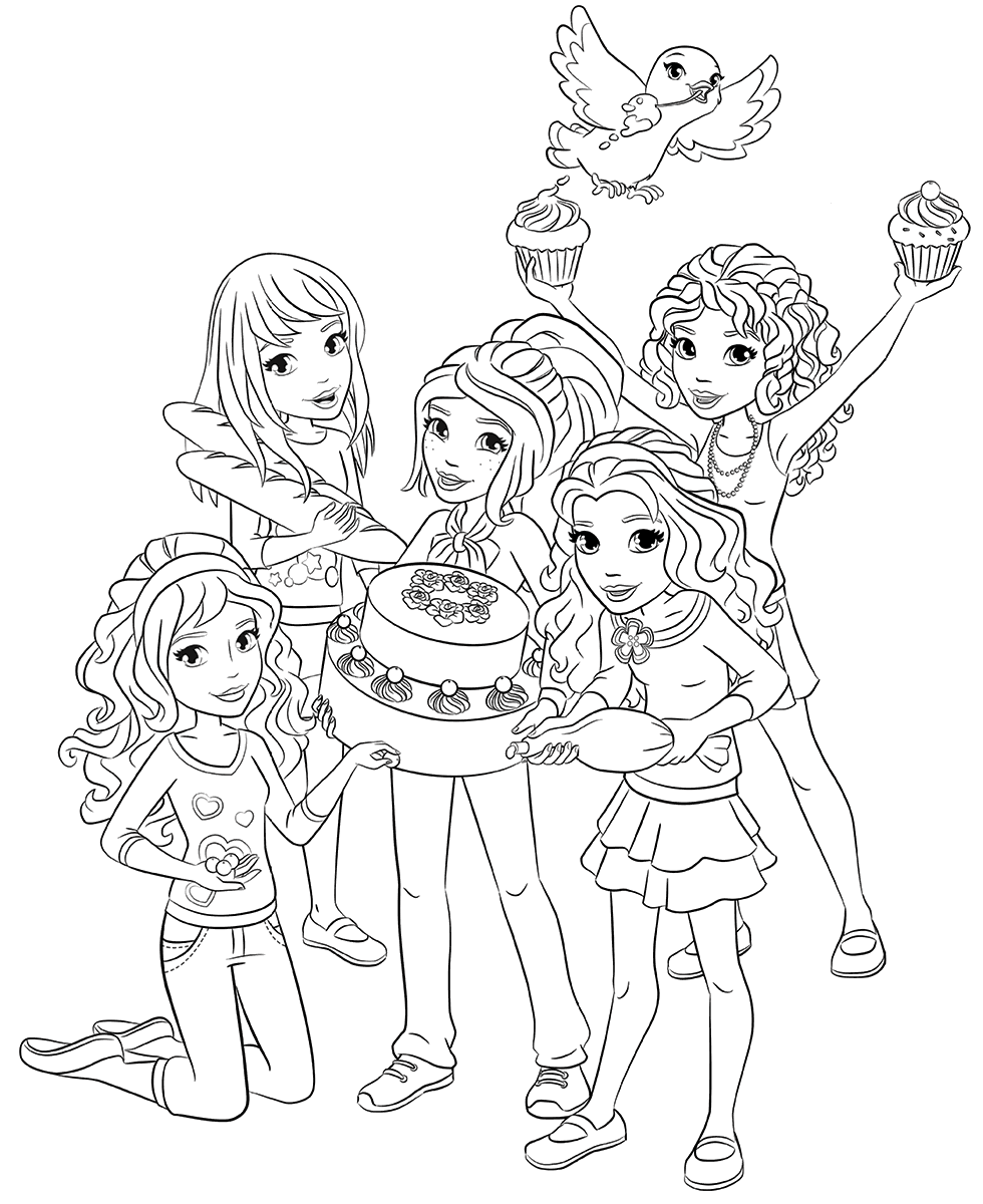 Lego friends coloring pages