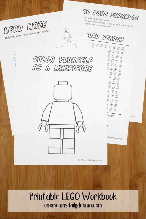 Printable lego workbook kids coloring and activity sheets