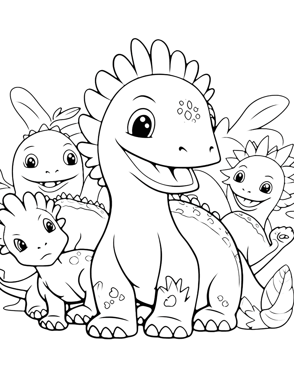 Dinosaur coloring pages free printable sheets