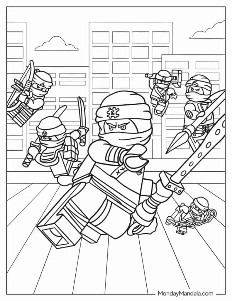 Lego coloring pages free pdf printables