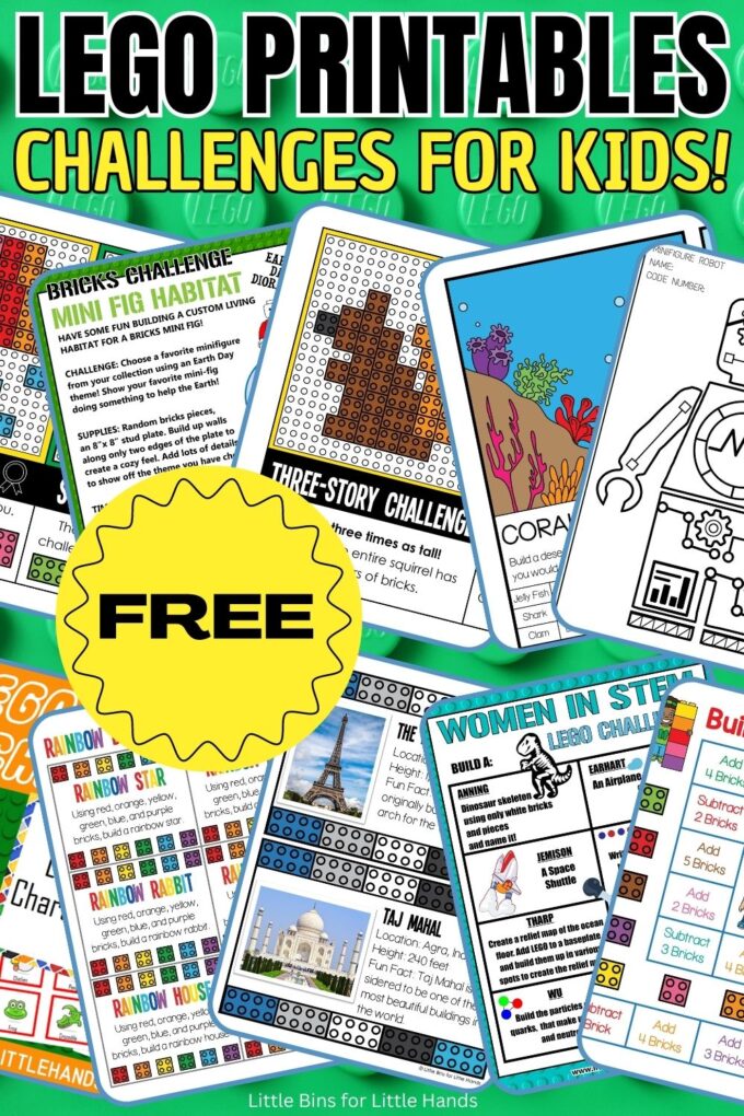 Free lego printables for kids