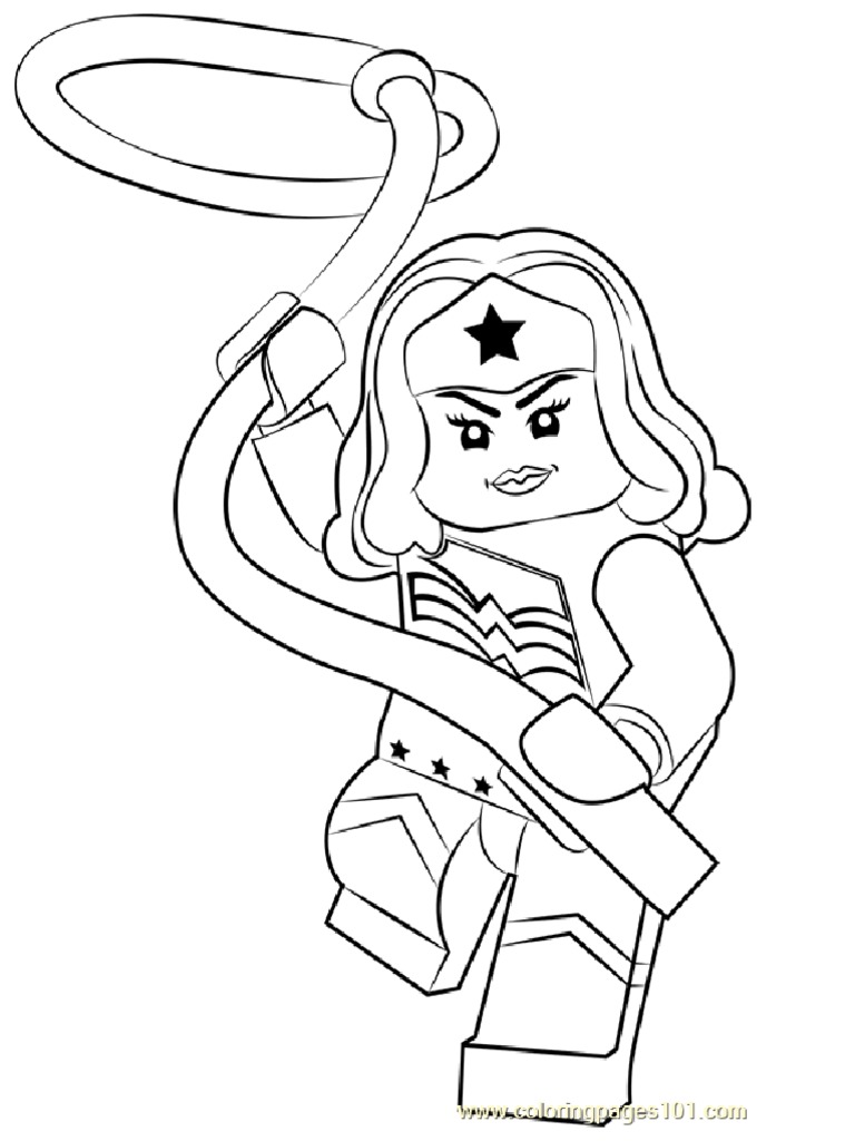 Lego wonder woman coloring page pdf