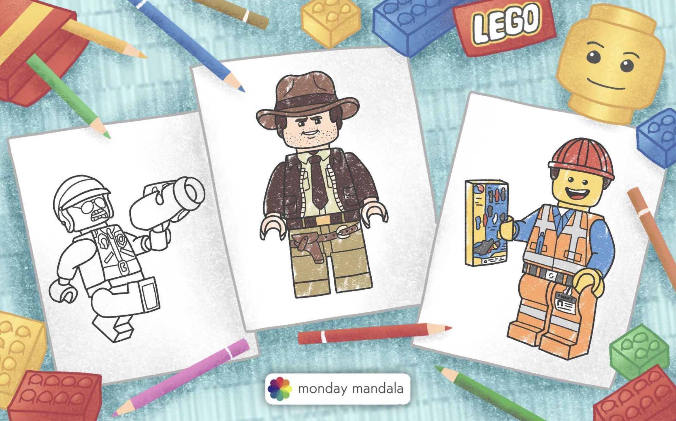 Lego coloring pages free pdf printables