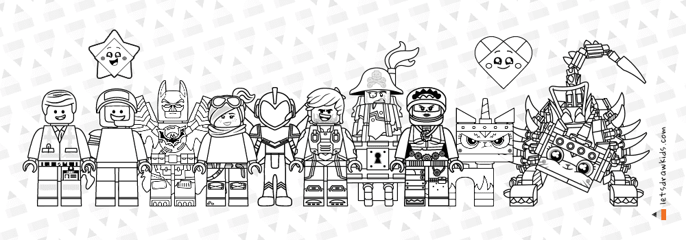 The lego movie drawing lego minifigures coloring pages