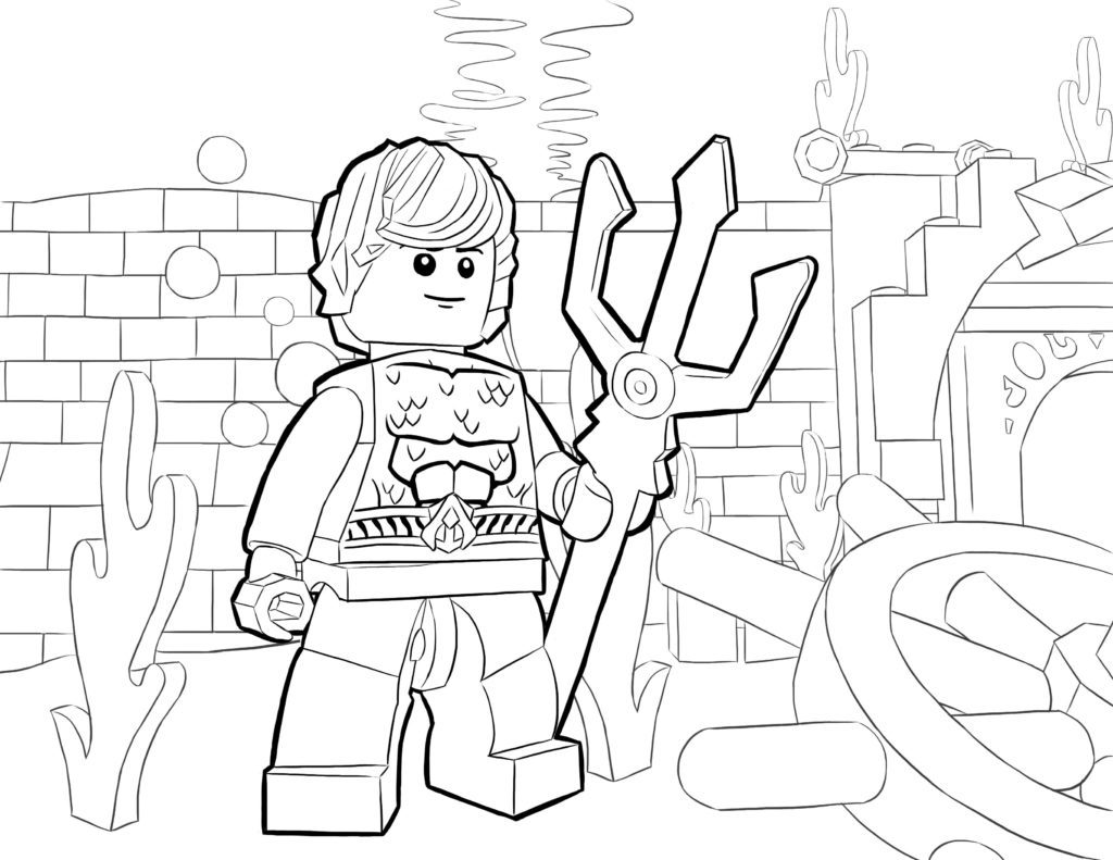 Lego superhero coloring pages