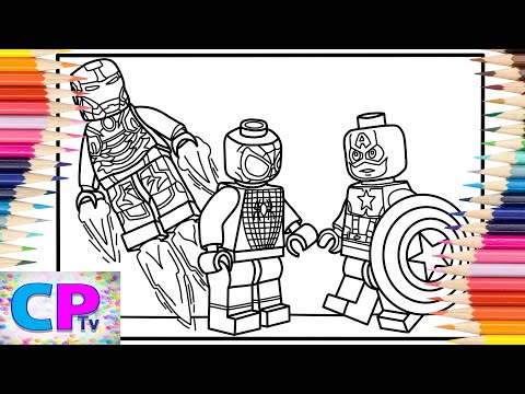 Lego superheroes coloring pages