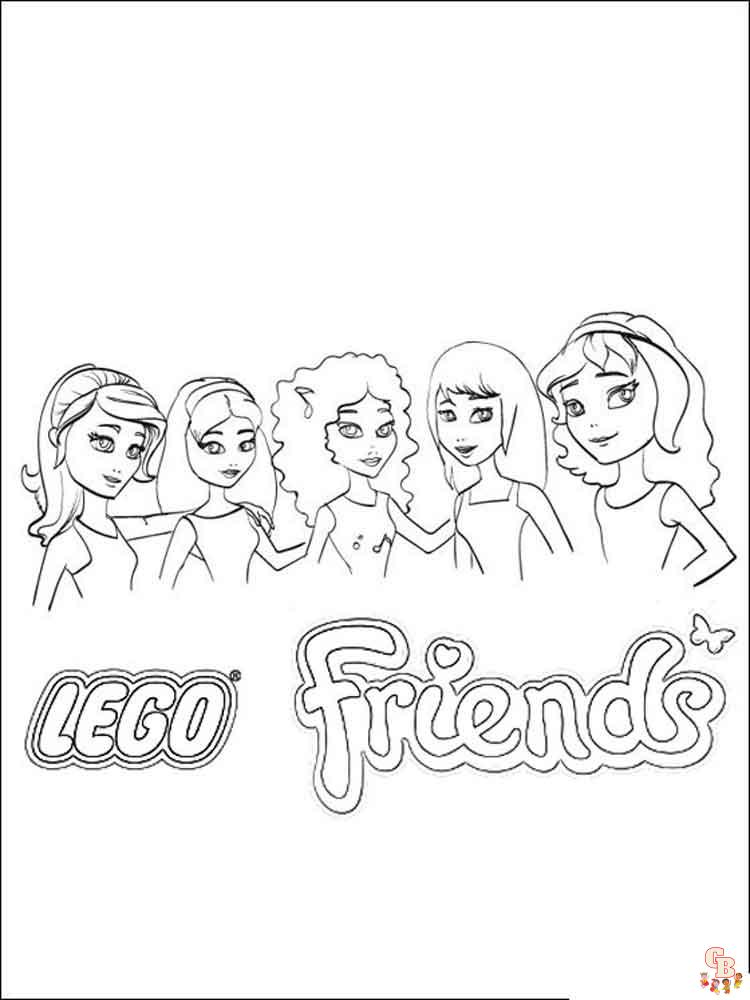 Free printable lego friends coloring pages