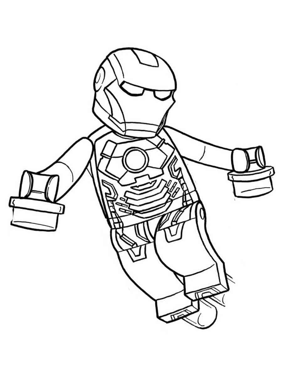 Lego iron man coloring pages