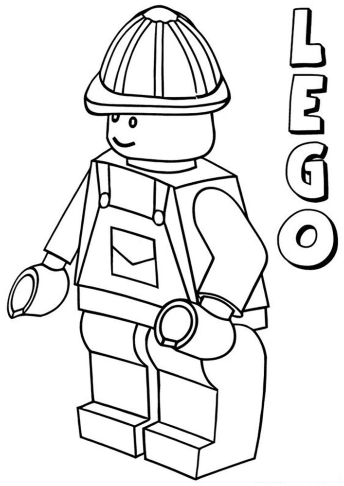 Free easy to print lego coloring pages