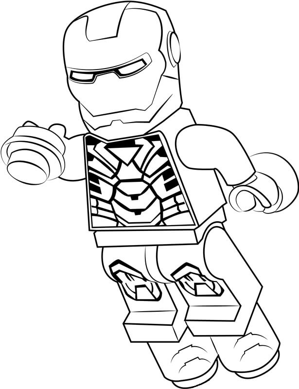 Coloring pages cool lego iron man coloring page