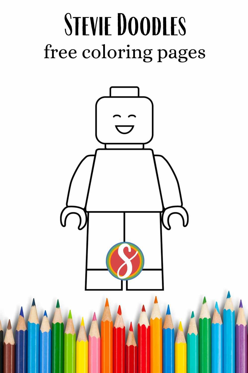 Free lego coloring pages â stevie doodles