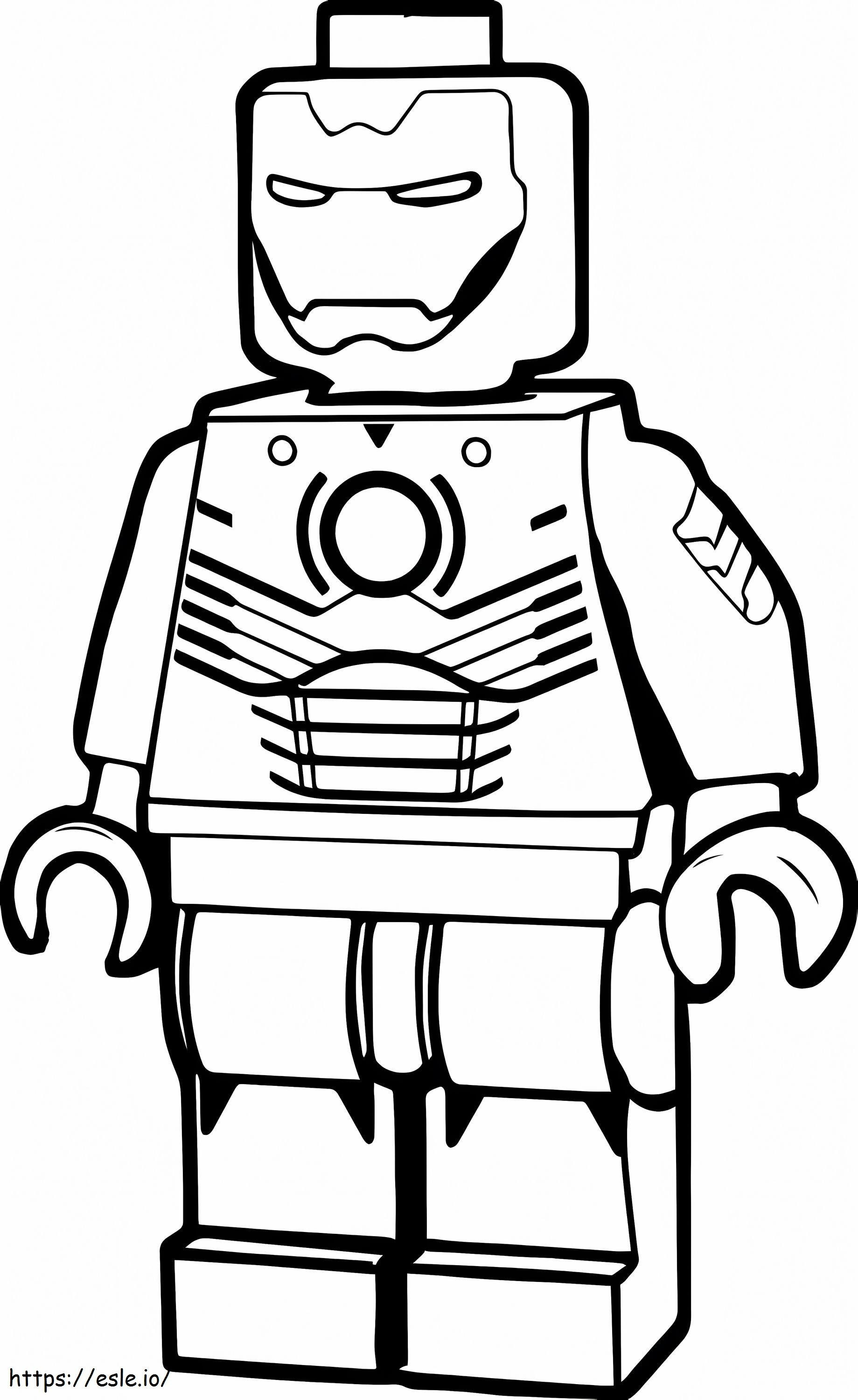 Lego iron man coloring page